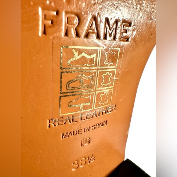 Frame Denim Le Willoughby Black Leather Slide/ Mules US 7.5 - Picture 13 of 15